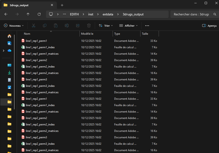 three drugs - output dir