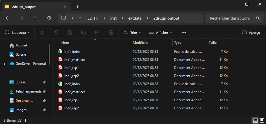 two drugs - output dir